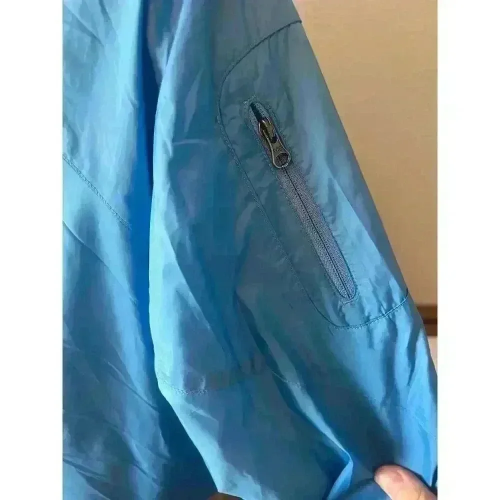 Marmot Womens Blue Raincoat Windbreaker large outdoors hiking camping boating - Picture 3 of 7